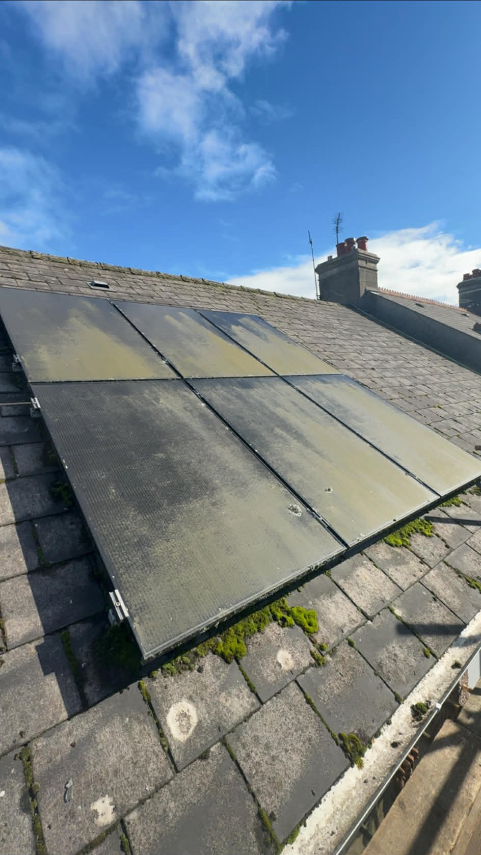 Solar Panel Cleaning - Before cleaning